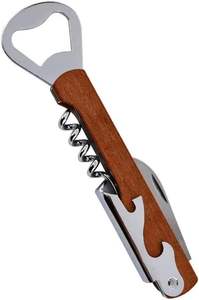 Vente en gros - Nouveauté : Tire-bouchon multifonctionnel en bois et plastique, design hippocampe, avec logo, et couteau, dans un coffret cadeau - Product Image 3