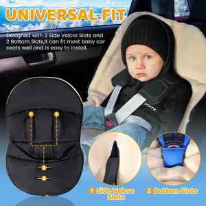 <b>Waterproof</b> Carseat Canopy for Boys Girls with Adjustable Collar Warm and Cozy Fleece Carseat <b>Blanket</b> for Winter - Product Image 6