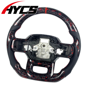 Volant <span class=keywords><strong>sport</strong></span> personnalisé en fibre de carbone pour <span class=keywords><strong>Ford</strong></span> Raptor <span class=keywords><strong>F</strong></span>-<span class=keywords><strong>150</strong></span> F150 <span class=keywords><strong>XLT</strong></span> F250 2024, accessoires intérieurs de voiture, mise à niveau, style racing - Product Image 2