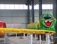 Manèges pour enfants, montagnes russes en acier pour parc extérieur, nouvelle arrivée, train à glissière sur rail à vendre