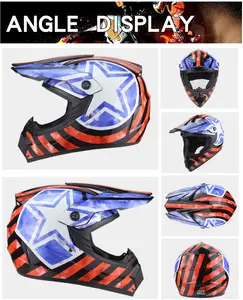 새로운 디자인 오프로드 오토바이 안전 헬멧 사용자 정의 전체 헬멧 패턴