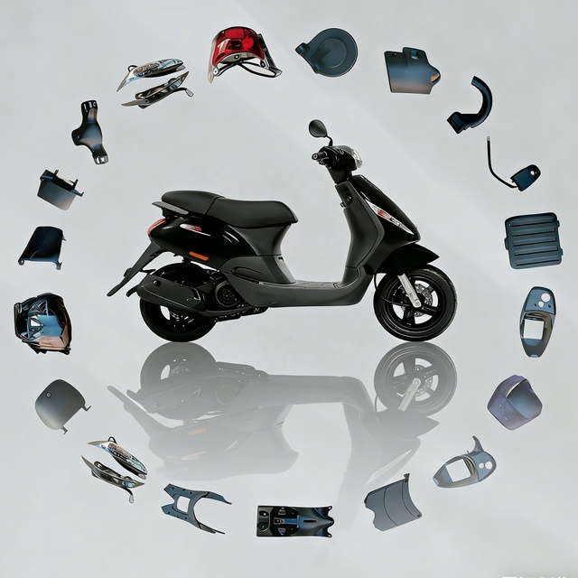 Scooter Motorcycle Accessories Suitable for Piaggio Exterior Parts, Plastic Parts, Side Cover Seat Bucket Lights Headlights
