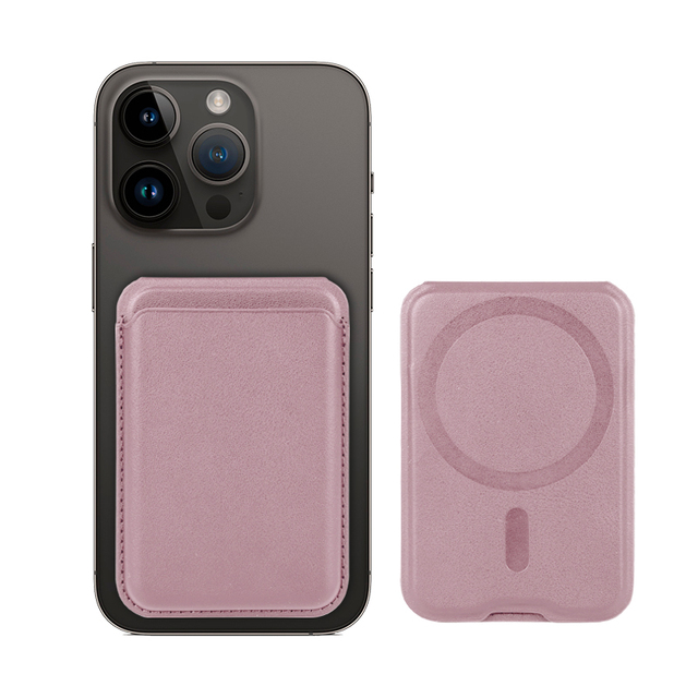 High Quality Custom logo Minimalist Fashion Magnetic Flip Pu Leather Wallet with Phone Stand
