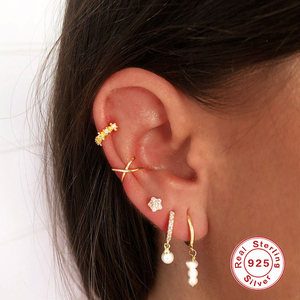 Pendientes de Perlas Francesas con Baño de Oro de 18k ROXI CANNER al por Mayor para Mujer - Product Image 4