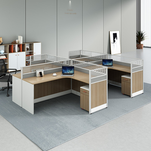 Văn phòng hiện đại cubicle Workstation bán buôn Modular Thiết kế bàn cho 2 4 6 8 người chuyển đổi tính năng - Product Image 4