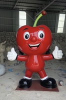 Sculpture de personnage de dessin animé sportif moderne en fibre de verre polie 3D, taille réelle, design personnalisé, décoration extérieure pour centre commercial, parc, jardin