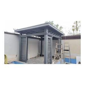 Le Pavillon Électrique Arche Métallique Extérieure en Aluminium Stores Vénitiens Treillis en Osier Abri de Jardin Imperméable <span class=keywords><strong>Pergola</strong></span> - Product Image 2