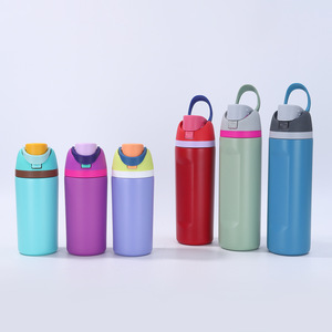 ขวดน้ำเก็บความร้อน16ออนซ์24ออนซ์32ออนซ์กระติกน้ำเก็บความร้อนสำหรับเดินทางขวดน้ำสแตนเลสพร้อมฝาหลอดโลโก้ออกแบบได้ตามต้องการ - Product Image 4
