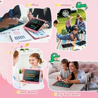 Jouets Montessori d'apprentissage Tablette d'écriture pour enfants Bloc-notes Tableau de dessin Tablette d'écriture LCD 12 pouces