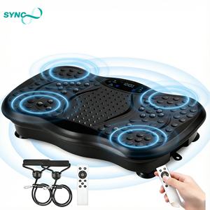 <span class=keywords><strong>Plateforme</strong></span> d'exercice à vibrations corporelles complètes OEM avec bandes de résistance, télécommande pour l'entraînement physique à domicile et le renforcement musculaire - Product Image 3