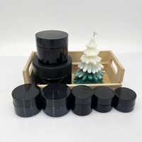 Fabrik-Großhandel Lebensmittelechte 5ml 15ml 60ml Schwarze Runde Glascremedosen mit Schraubverschluss für Gesichtscreme Balsam Salbe Hautpflege