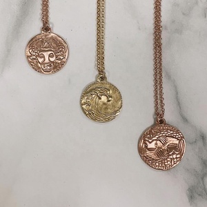 Gemnel-collar plata de primera ley con forma de moneda para mujer, Gargantilla, plata esterlina 925, onda del océano, diseño único - Product Image 2