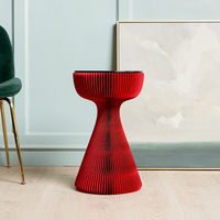 Table d'angle Spazepaper 54 cm, petite table d'appoint délicate, meuble de chambre à coucher, table pliante pour salon