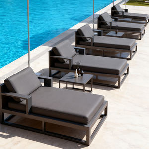كراسي للاستلقاء مع الشمس خارجية من الألومنيوم للحدائق ، كراسي حمام سباحة للفناء من الألومنيوم ، كرسي صالة فاخر - Product Image 3