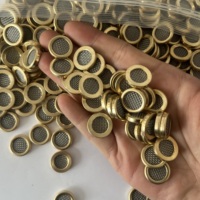 Saringan Pipa Rokok Lubang Persegi Baja Tahan Karat 25mm, Filter Cairan Logam untuk Pipa Tembakau