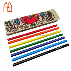 Ensemble de crayons de couleur à <span class=keywords><strong>dessin</strong></span> de 12 crayons de couleur vifs avec des barils hexagonaux peints de 7 pouces (17,8 cm) Logo personnalisé - Product Image 4