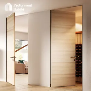 أبواب خشبية مخفية بدون إطار بتصميم أمريكي حديث من Prettywood