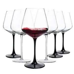 Custom Luxury Clear Wedding Goblet Champagne Flutes Glasses Wine Glasses