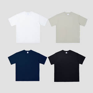 T-shirts pour hommes de haute qualité 190gsm 100% coton Logo personnalisé t-shirts pour garçons surdimensionnés T-shirt blanc - Product Image 4