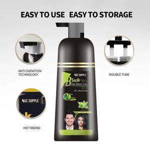 Jelslik <span class=keywords><strong>Bio</strong></span> Color <span class=keywords><strong>Crema</strong></span> Cosmetica 400ML 100% Copertura Grigia Tinta per Capelli Nera Senza Ammoniaca Naturale con Olio di Argan Permanente Facile - Product Image 2