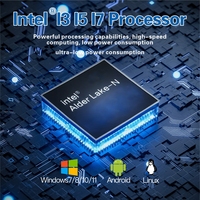 Mini PC Industrial Compacto de 2 LAN, 6 USB, 2 COM, Linux, Windows 7/10, 7100U, Montaje en Pared, Sin Ventilador