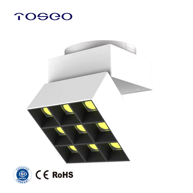 18W Dimmable ultra Thin Magnetic Track Light LED Spotlight Cob with Square Anti-Glare for 2-Wire Magnetic Track Lighting