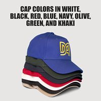 Casquette de baseball personnalisée GotPrint avec logo/texte brodé, design 6 panneaux, fermeture réglable, 100% coton, lavage à la main uniquement