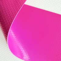 Bâche PVC laminée ou gaufrée FR B1 M2 NFPA701, 610 g/m², durable, rose, 1000*1000D 14*14