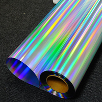 Vinyle PVC brillant holographique auto-adhésif durable et écologique en rouleau, résistant aux UV et à l'eau, épaisseur 0,12 microns pour découpe
