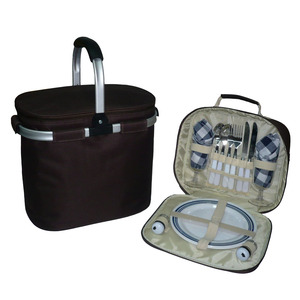 Cestino <span class=keywords><strong>da</strong></span> <span class=keywords><strong>Picnic</strong></span> pieghevole in poliestere con struttura in alluminio con Set a portafoglio per borse <span class=keywords><strong>da</strong></span> pranzo - Product Image 3
