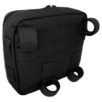 Sac de guidon pour moto et vélo en nylon résistant, noir, à boucle fermée, étanche, avec logo personnalisable