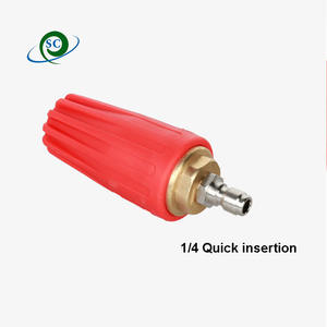 Nuevo CS 350 Bar 5000 PSI Boquilla Turbo roja de latón de alta presión 360 Boquilla de limpieza de superficie giratoria para lavadora a presión - Product Image 6