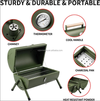Nouveau fumoir de barbecue extérieur de table de gril de charbon de bois portatif pour le camping