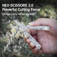 NexTool 8 en 1 Micro Multi-outils S0, mini ciseaux marin, mini multi-outil de poche, outils pliants EDC, outils de survie pour le camping