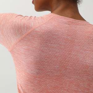 Venta al por mayor de ropa deportiva informal con logotipo personalizado para mujer de alta calidad elástico en blanco algodón Spandex personalizado Camiseta de manga larga - Product Image 6