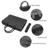 Mallette d'affaires en cuir véritable pour hommes Sac de messager Portable Sac d'ordinateur portable en cuir souple