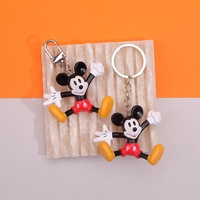 Vente chaude 3D Dessin Animé Mickey Conception PVC Sac En Caoutchouc Charme Porte-clés Cadeau Dragonne Porte-clés En Caoutchouc Personnalisé