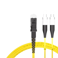 Câble de raccordement fibre optique 1m (3ft) 2 fibres MTRJ UPC Duplex vers FC UPC Duplex Monomode (OS2) Riser (OFNR) 2.0mm à gaine serrée Jaune