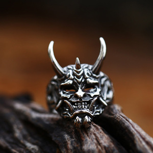 Vintage Hommes <span class=keywords><strong>Bijoux</strong></span> Démon Colère Crâne Anneaux pour Hommes Gothique Punk Squelette Anneau Hiphop Rock <span class=keywords><strong>Bijoux</strong></span> Halloween Cadeaux - Product Image 1