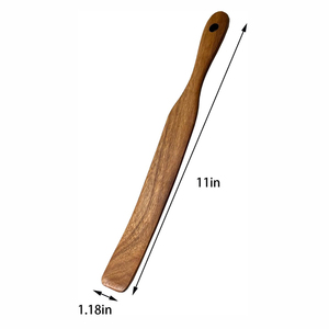 Skinny Spurtle for Sourdough Starter Dough Whisk Natural Moist Resistance Teak <strong>Spurtles</strong> Kitchen Tools Wooden Kitchen Utensils - Product Image 1