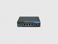Switch PoE Industrial Hi-Net IDS1005R-4P de 100M, 4 Puertos, 120W, DC44-57V, Montaje en Riel DIN, Protección de Seguridad de Red para Cámaras IP