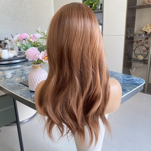 Perruque synthétique de haute qualité avec frontal pré-épilé, ondulée, résistante à la chaleur, en fibre, avec dentelle frontale 13x4 - Product Image 5