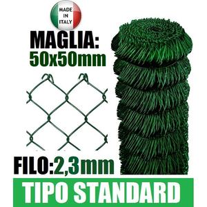 Rollo de 25 m de Malla de Alambre Galvanizada y Recubierta de Plástico Tipo Estándar H de 150 cm, Malla Suelta para Diversas Aplicaciones - Product Image 1