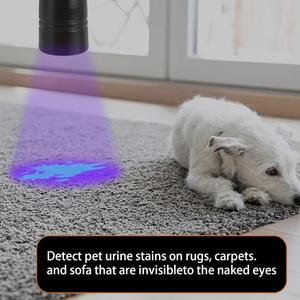 Linterna UV Industrial de Aluminio con 9 LED USB, Clasificación IP33, Haz Ajustable y Base Magnética para Detección de Tinta Invisible - Product Image 2