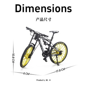 Modèle de vélo de montagne en métal moulé sous pression à l'échelle 1:10, simulation de vélo de course en <span class=keywords><strong>descente</strong></span>, jouet miniature pour garçons, collection de cadeaux - Product Image 3