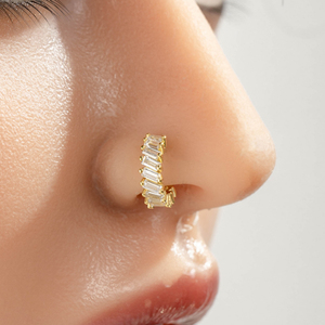 Gioielli Personalizzati all'Ingrosso Hengsen in <span class=keywords><strong>Argento</strong></span> Sterling 925 Placcato Oro, Piercing da <span class=keywords><strong>Naso</strong></span> Sexy Stile Americano per Donna - Product Image 5