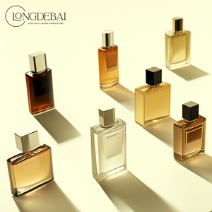 Botella de Perfume de Vidrio Transparente Única al por Mayor, 100ml, Cuadrada, Personalizada, de Lujo, Vacía, 50ml, con Etiqueta - Product Image 2
