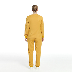 2024 Unisex scrub uniformi set ospedale infermiere salone <span class=keywords><strong>di</strong></span> bellezza uomo donne lavoro lavoro giacca con Zip pantaloni tuta - Product Image 5