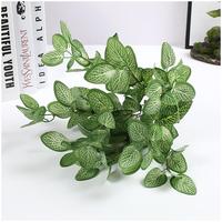 Plante Artificielle Personnalisée Chinoise en Pot, Ornements Muraux Verts, Décoration de Mariage, Matériau Plastique, Mini Taille, Écologique