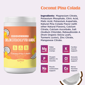 ผงเครื่องดื่มอิเล็กโทรไลท์ Pina colada แบบผงผสมไม่มีน้ำตาลให้ความชุ่มชื้นแบบคีโตอิเล็กโทรไลท์รสมะพร้าวผงเครื่องดื่มพลังงาน - Product Image 4